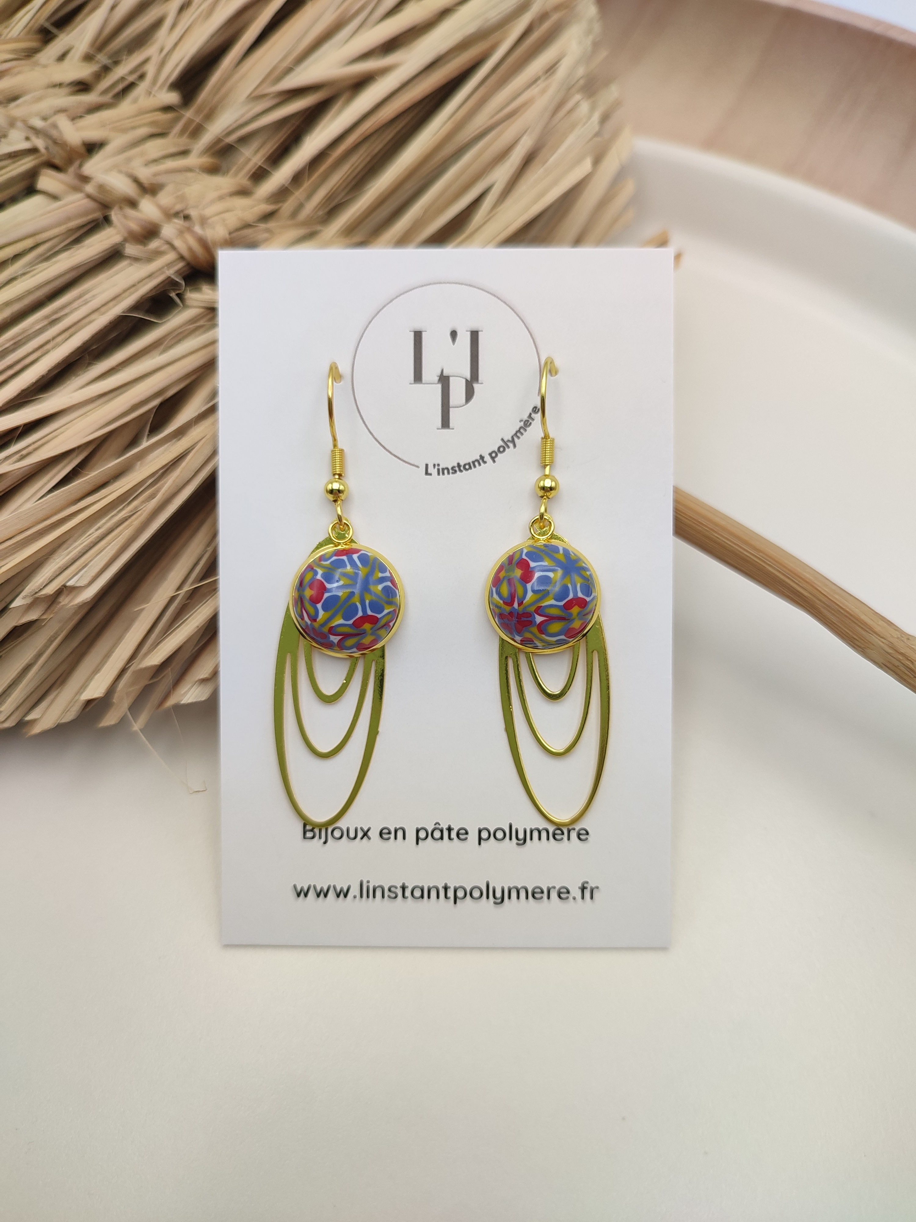 Boucles d'oreilles dorées AMARANTE