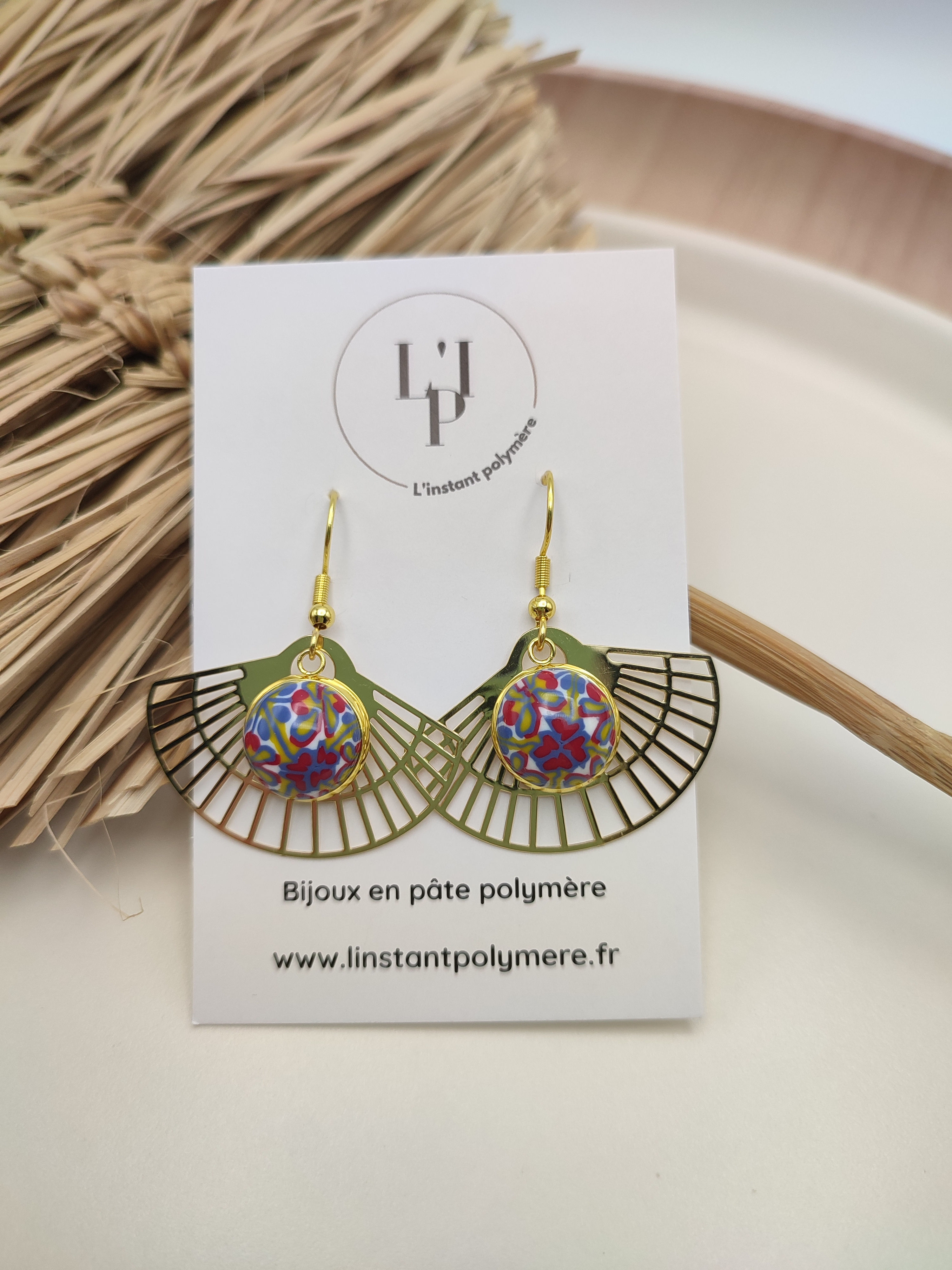 Boucles d'oreilles dorées AMARANTE 4