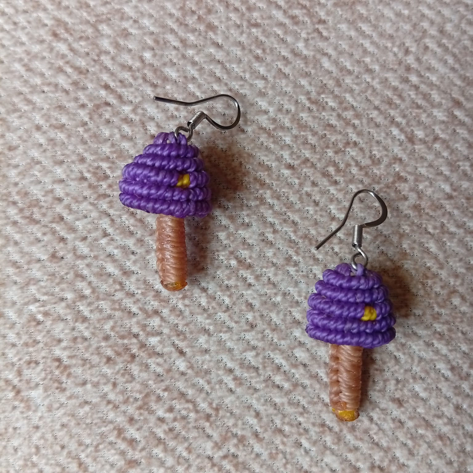Aretes Honguito Lila