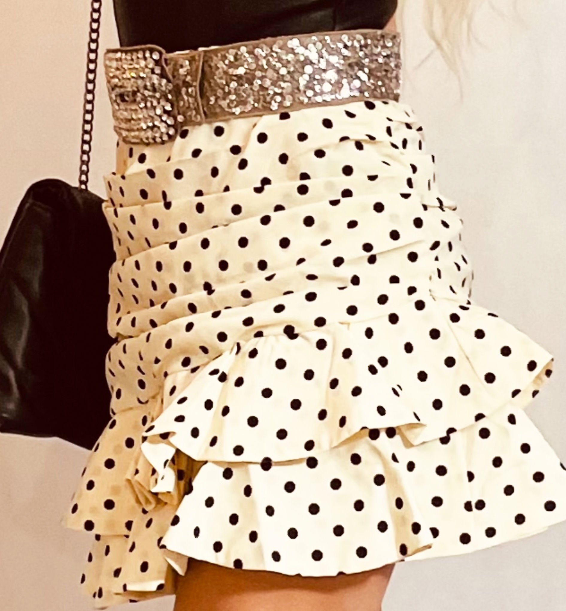 "Polka Face" Polka Dot Gathered Skirt