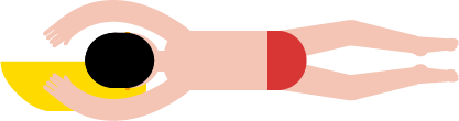Swimmer with buoy