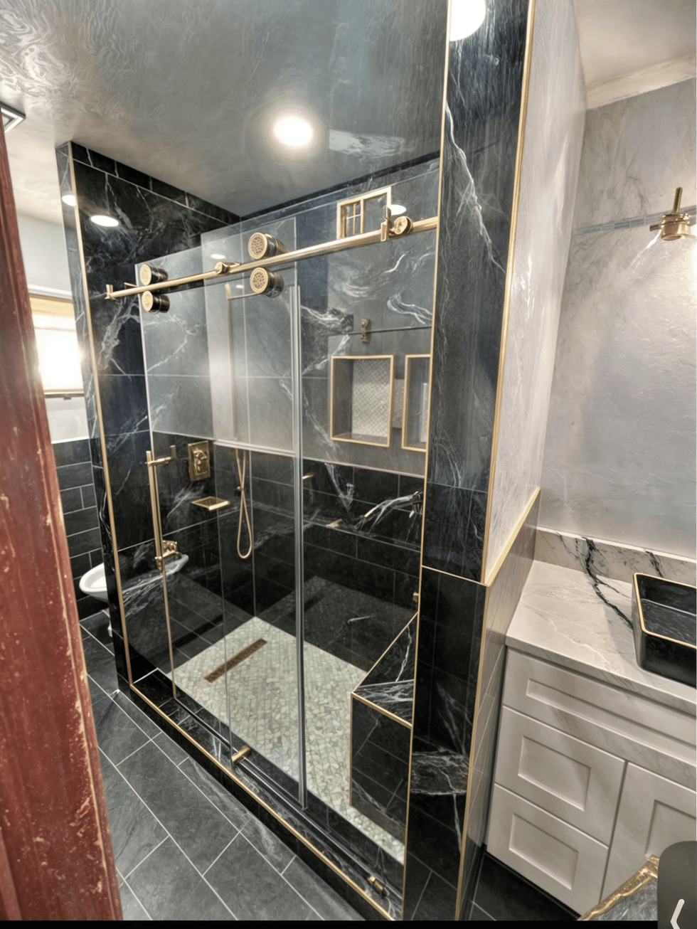 gold sliding door handle H