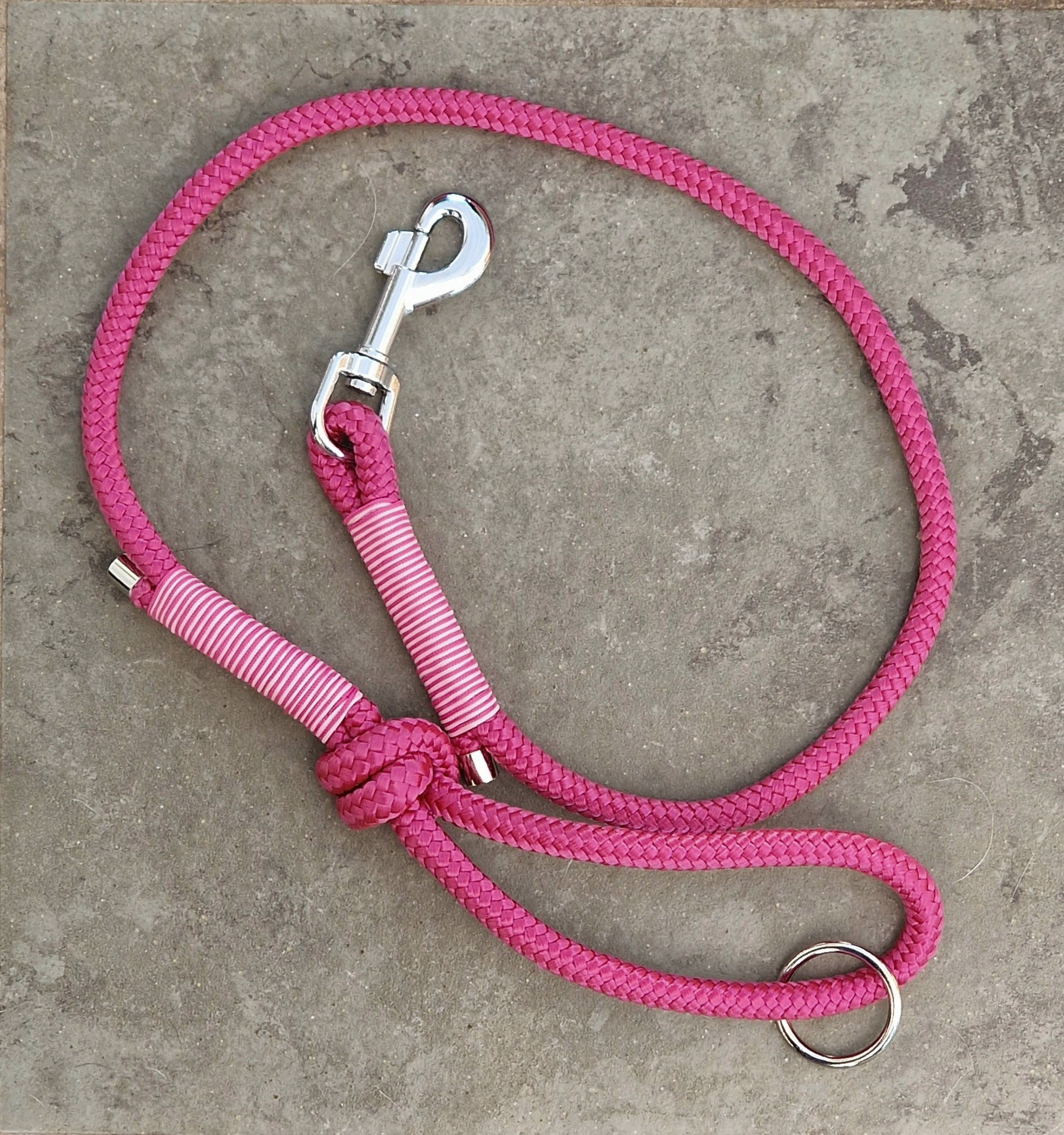 Raspberries and Cream 1m Rope Dog Lead