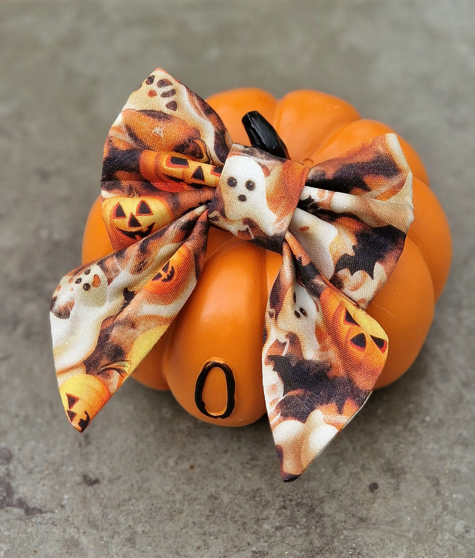 Ghosts and Pumpkins Dog Sailor Bow Tie