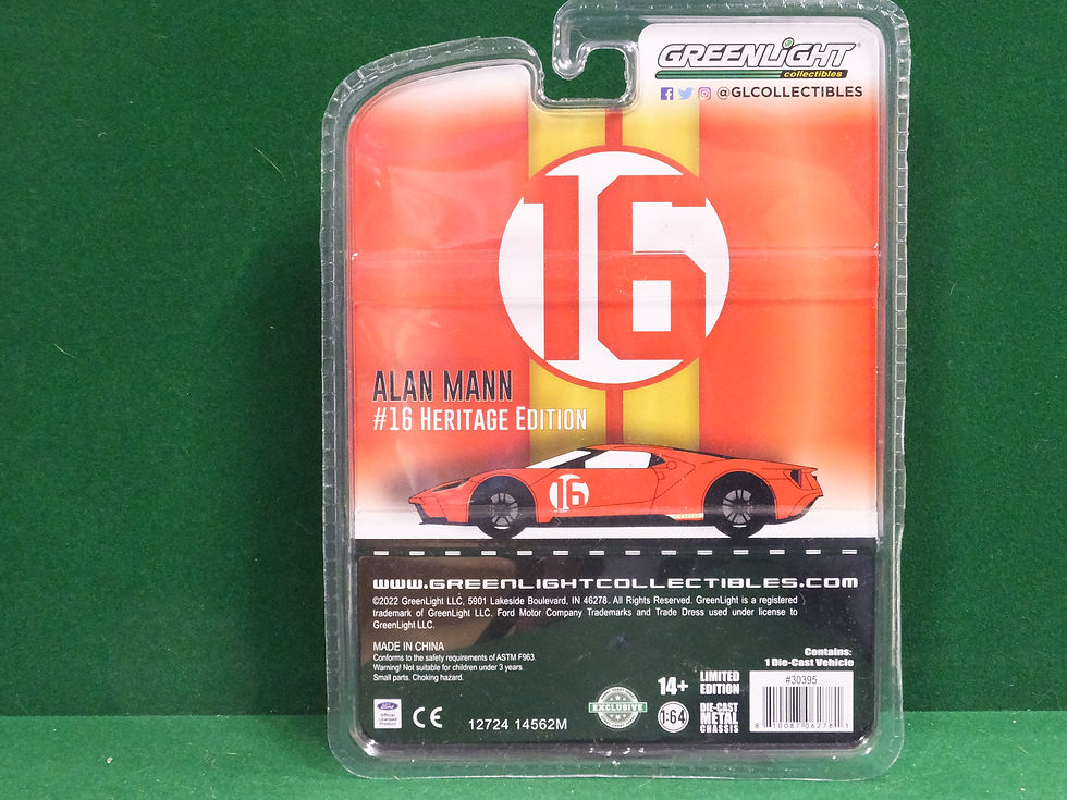 GREENLIGHT ALAN MANN 2022 FORD GT #16 HERITAGE EDITION