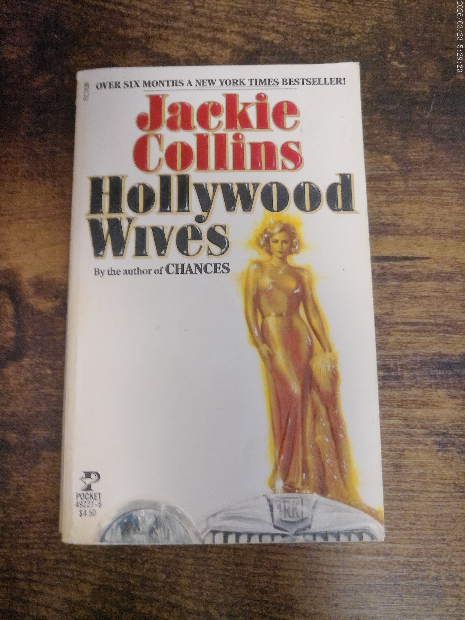 Hollywood Wives by Jackie Collins front cover - actual used copy