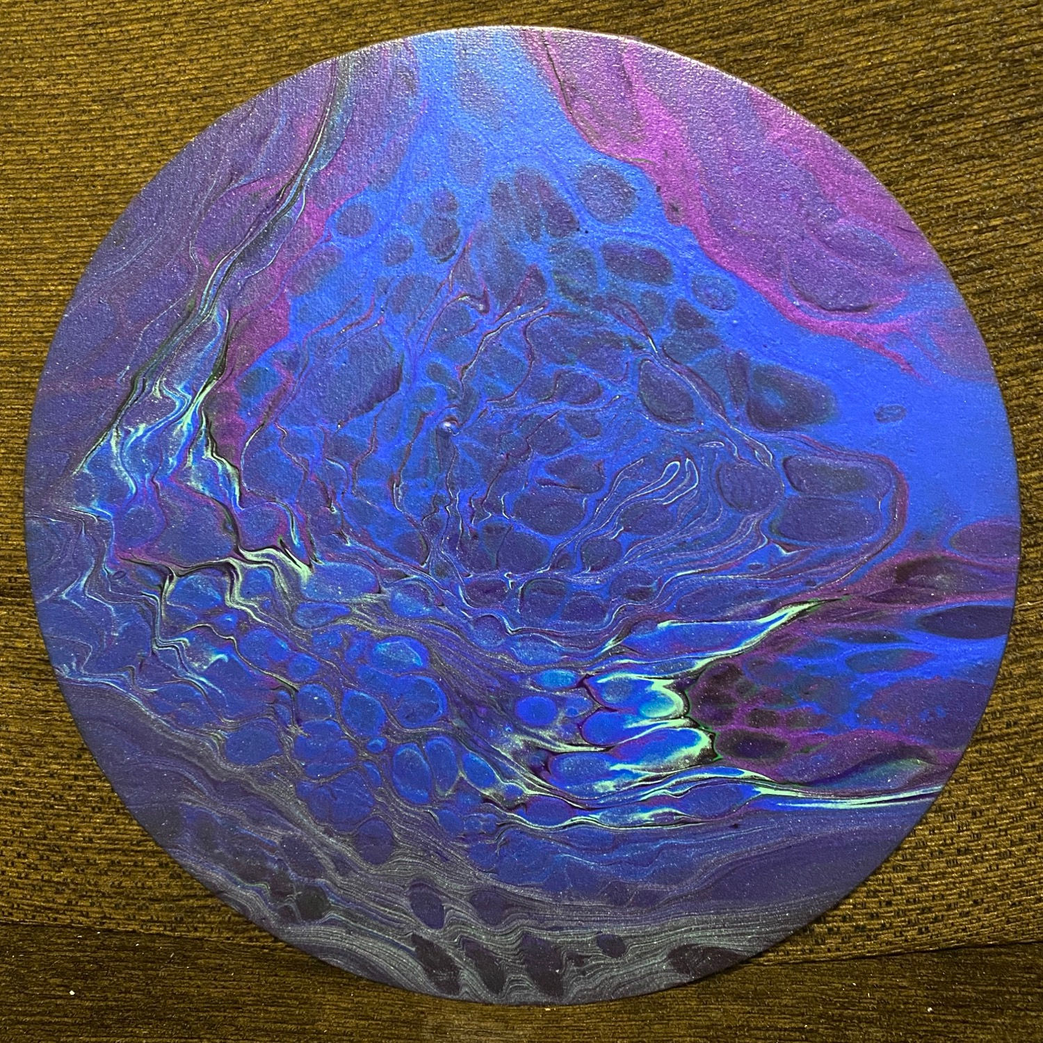 12” round canvas laquer finish 