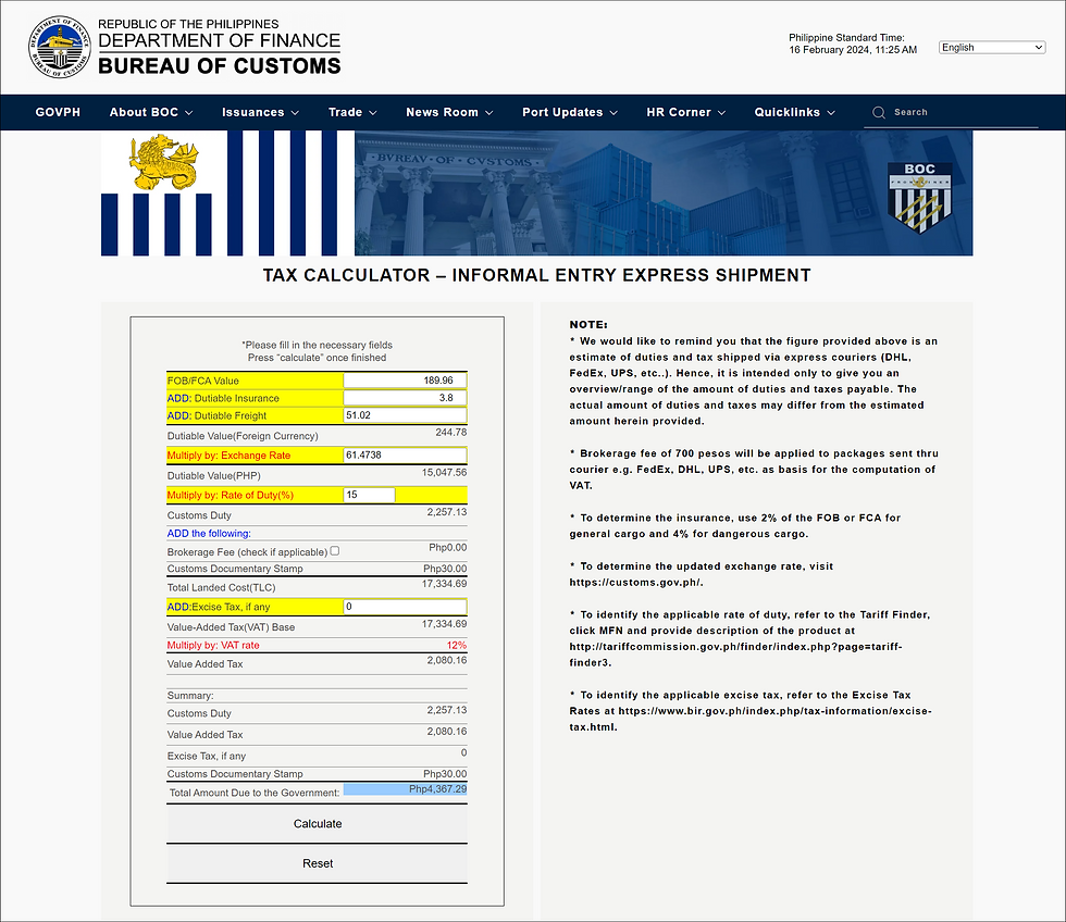 TAX CALCULATOR
