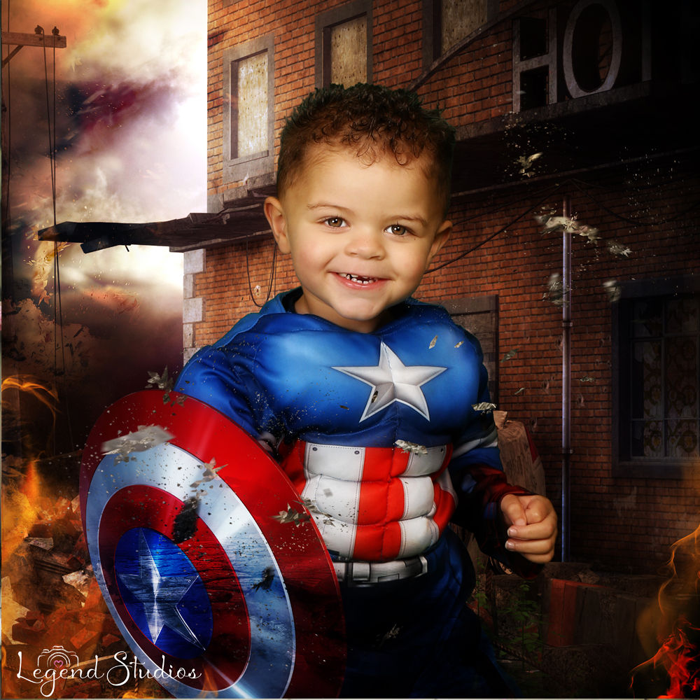 Superhero city 2 Portrait transformed from your photo
