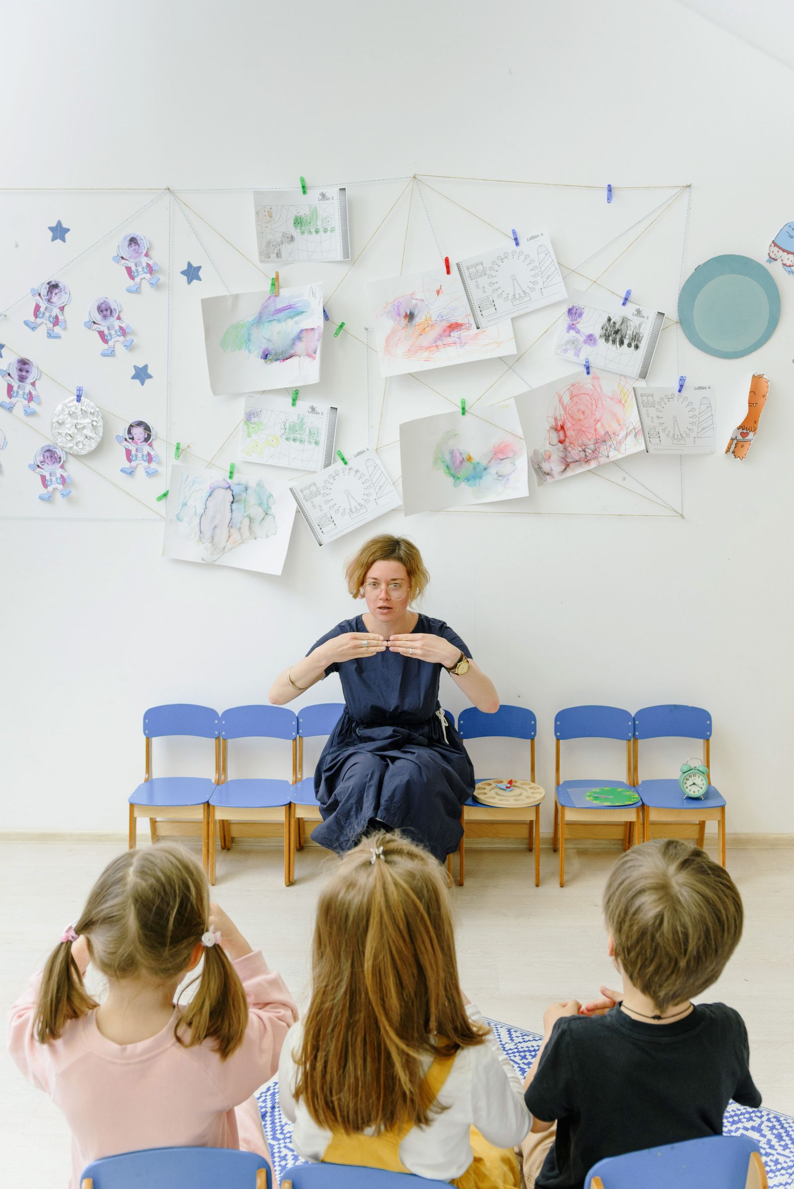 Children taking part in a classroom activity