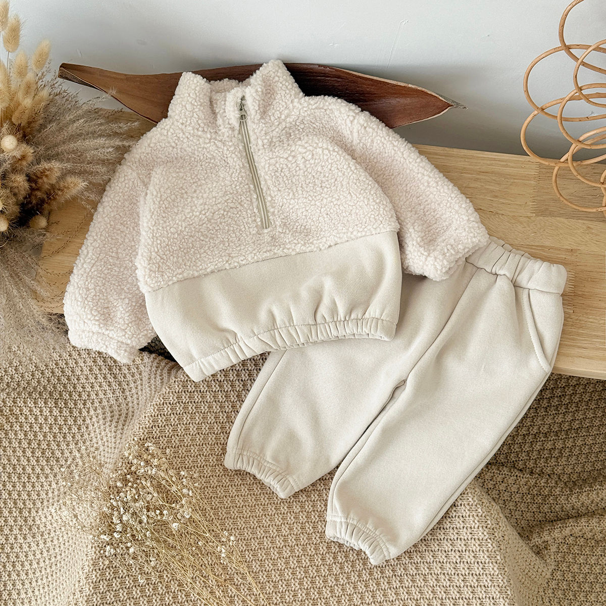 Conjunto Térmico Bebê Outono/Inverno - Fleece Colorido Meninos e Meninas