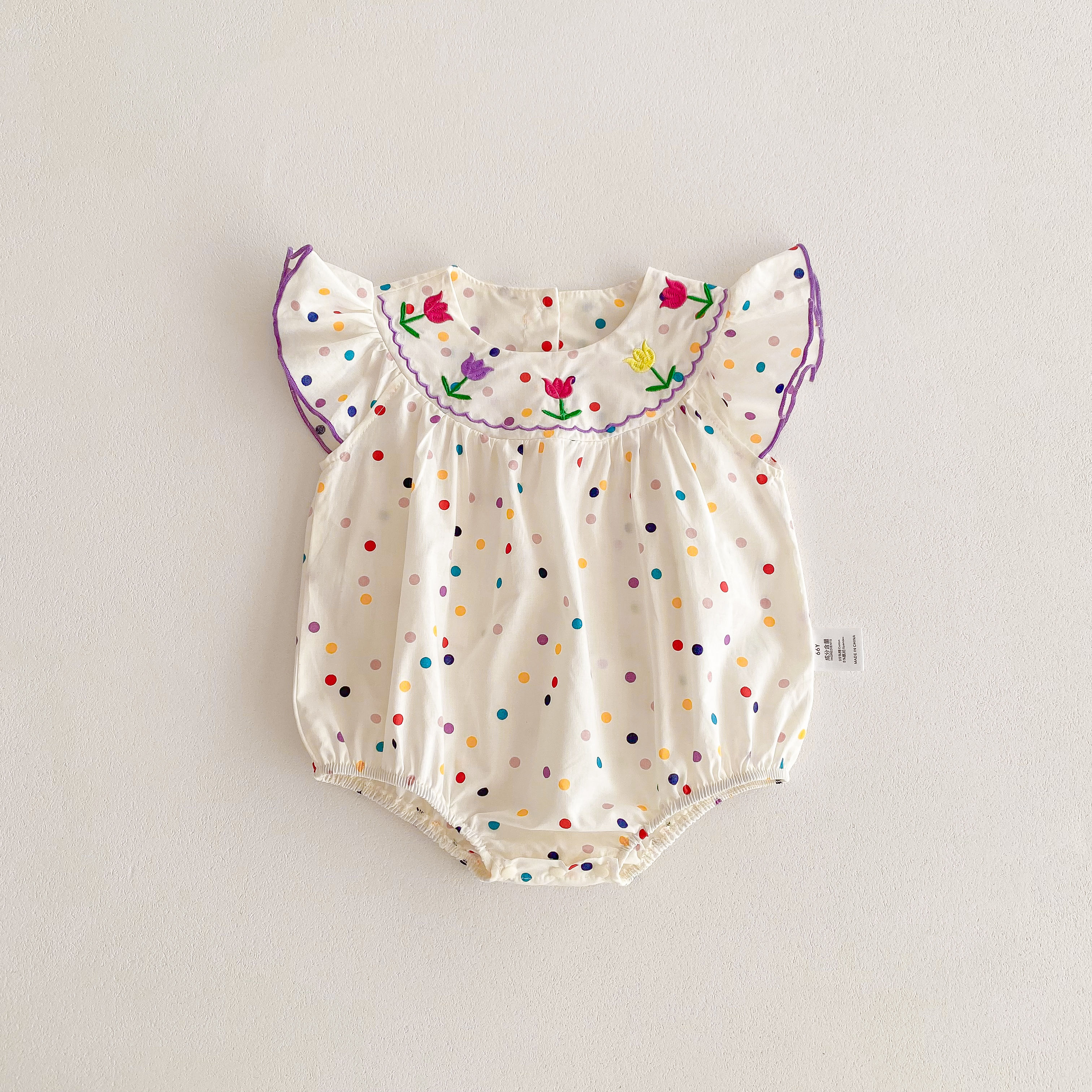 Body Verão Bebê Menina - Estampa Floral e Poá