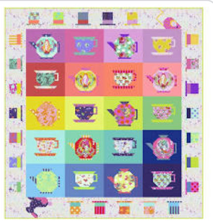 Thumbnail: Mad Hatter Tea Party Quilt Kit | Tula Pink | FreeSpirit