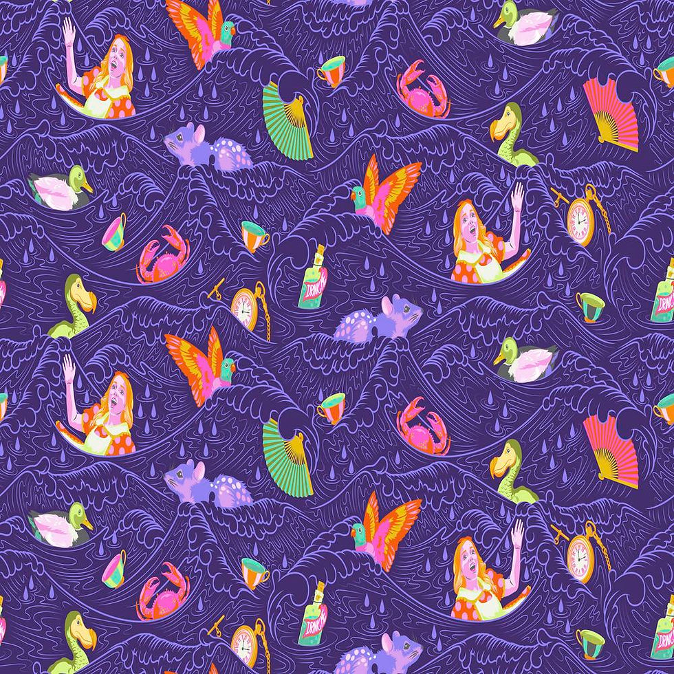 Thumbnail: Curiouser and Curioser | Tula Pink | FreeSpirit | Cool