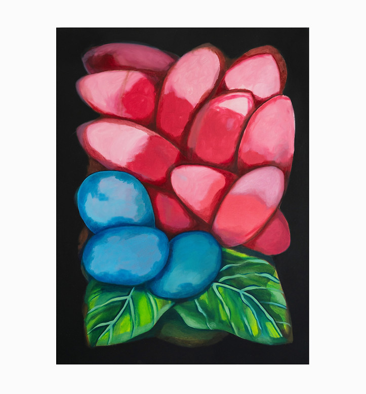 Emna Daoud. Légende botanique I, 2023, huile sur toile, 80 x 60 cm