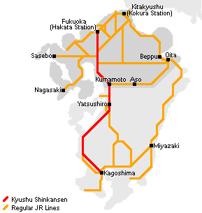 Kyushu JR map