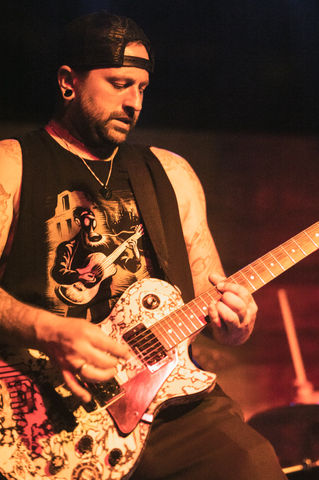 Alex Rocheleau plays his custom Les Paul in Local Bylaws.