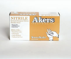 Nitrile and latex gloves