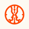 ﾛｺﾞ_顔向きあう_ｵﾚﾝｼﾞ太_ﾛｺﾞｻｲｽﾞ.png