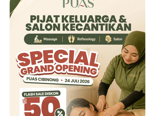 Grand Opening PUAS Cibinong, Flash Sale Diskon Hingga 50%