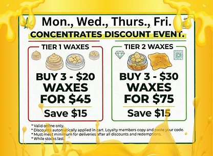 wax discount event ad