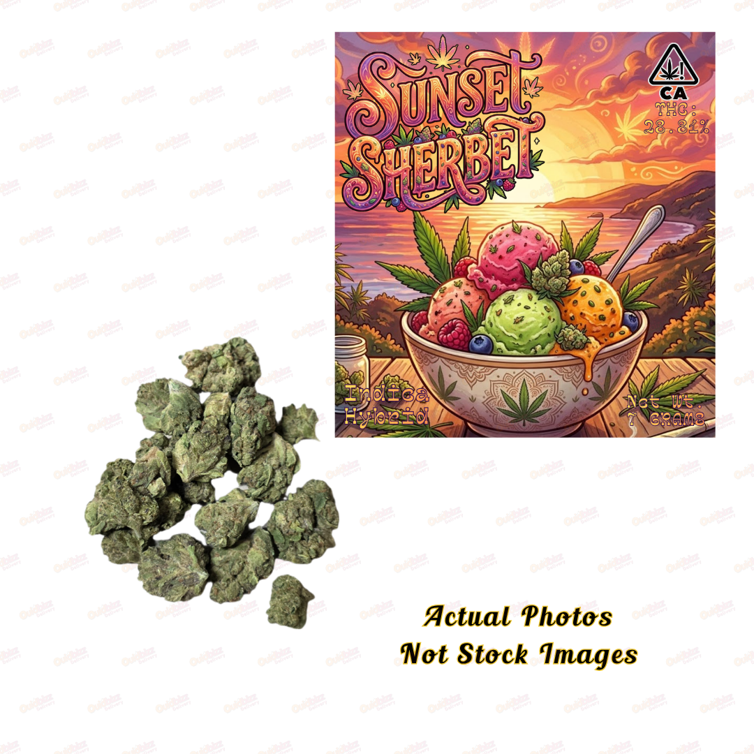 Sunset Sherbet 7 Grams Premium Indica Hybrid Flower