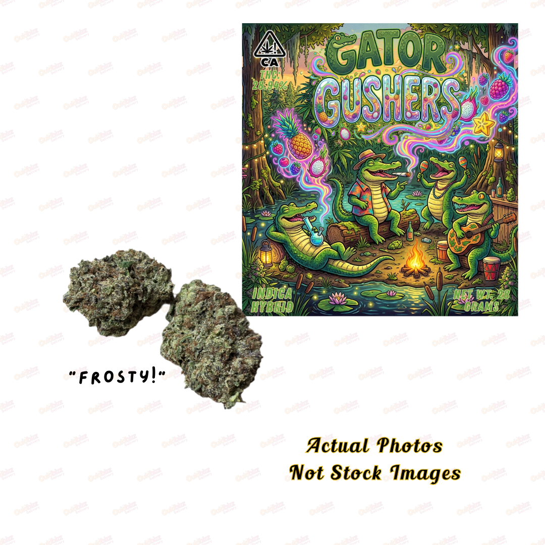 Gator Gushers 28 Grams Premium Indica Hybrid Top Shelf Flower