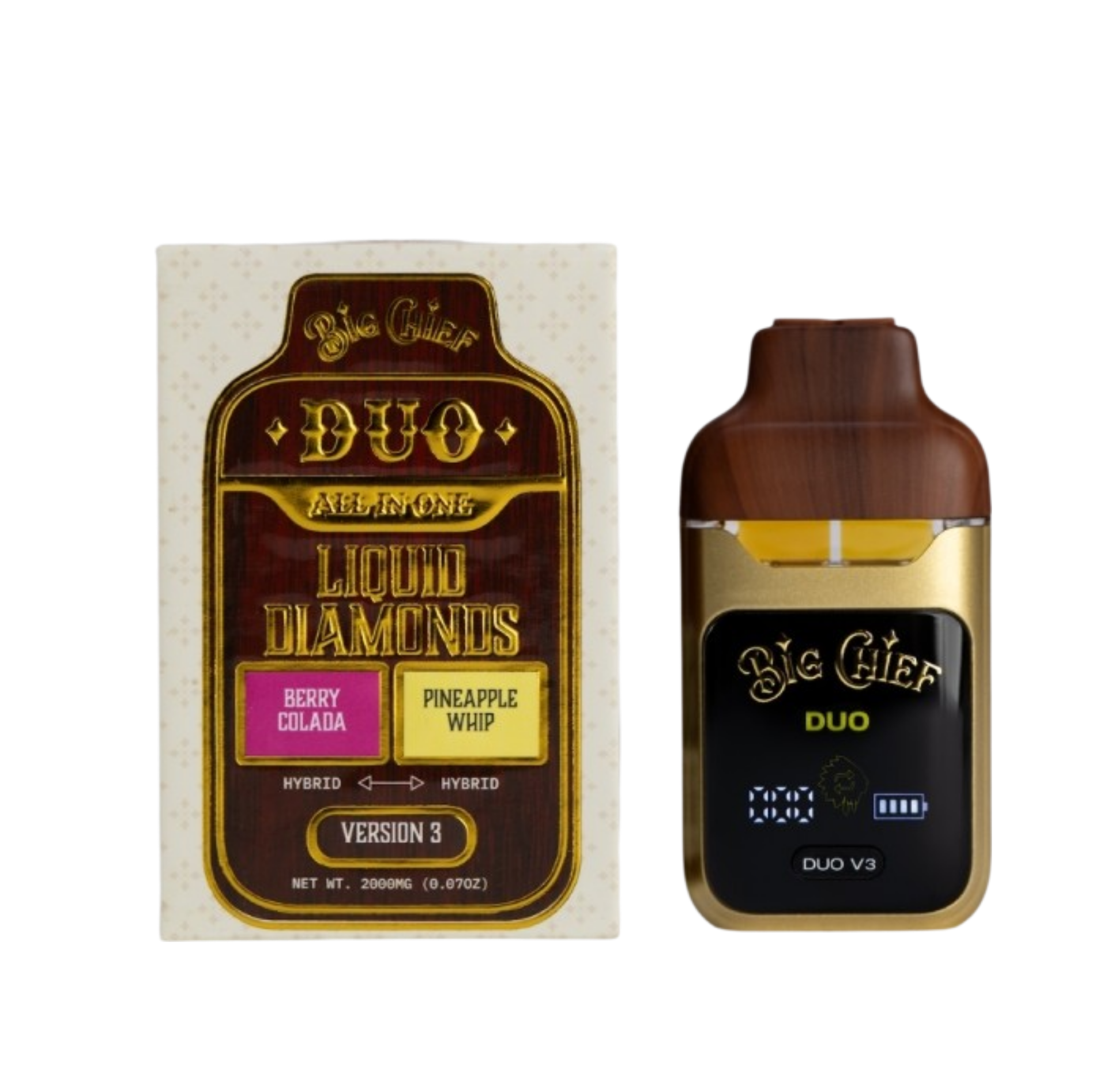 Big Chief Duo 2 Gram Berry Colada-Pineapple Whip Vape Pen v3