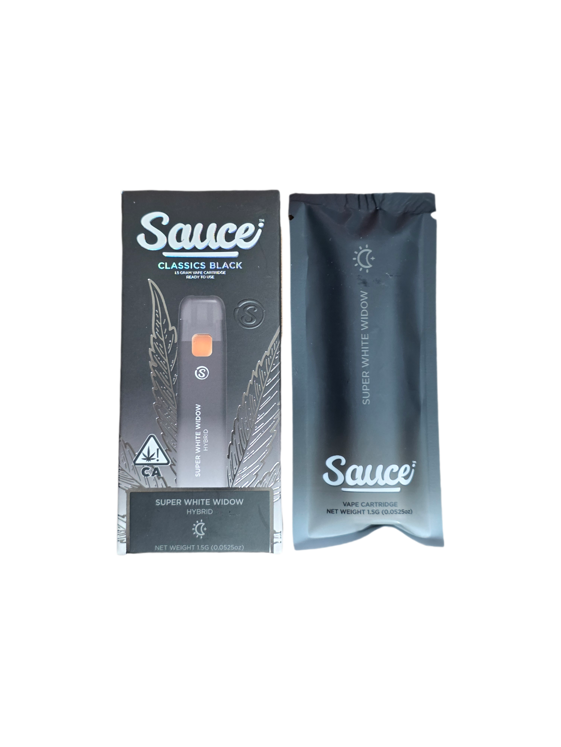 Sauce Classic Black 1.5 Gram Super White Widow Vape Pen Hybrid