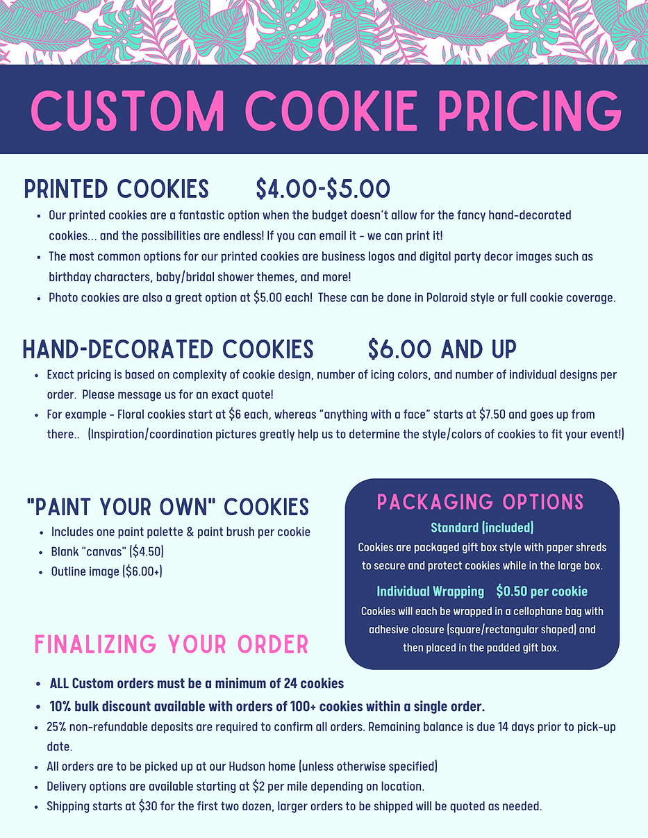 Seaside Sweet Shop Pricing Menu