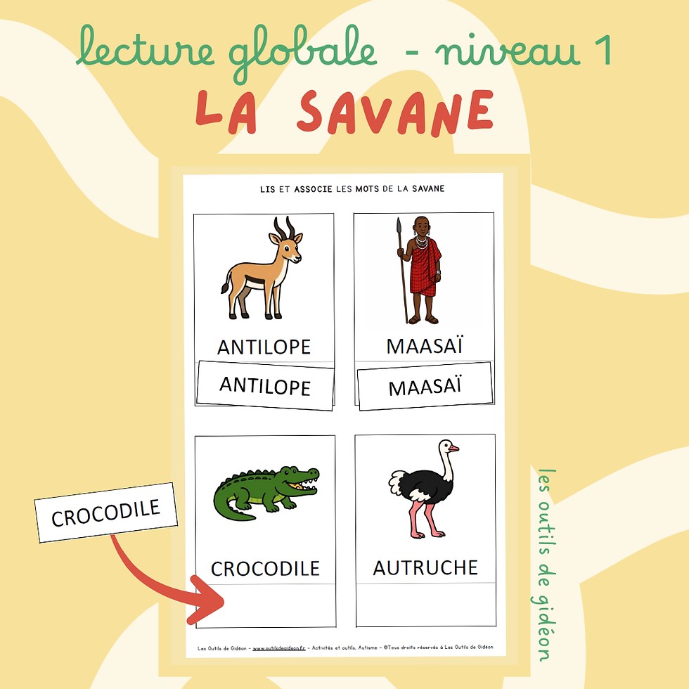 Miniature : Lecture Globale - Savane - Niveau 1