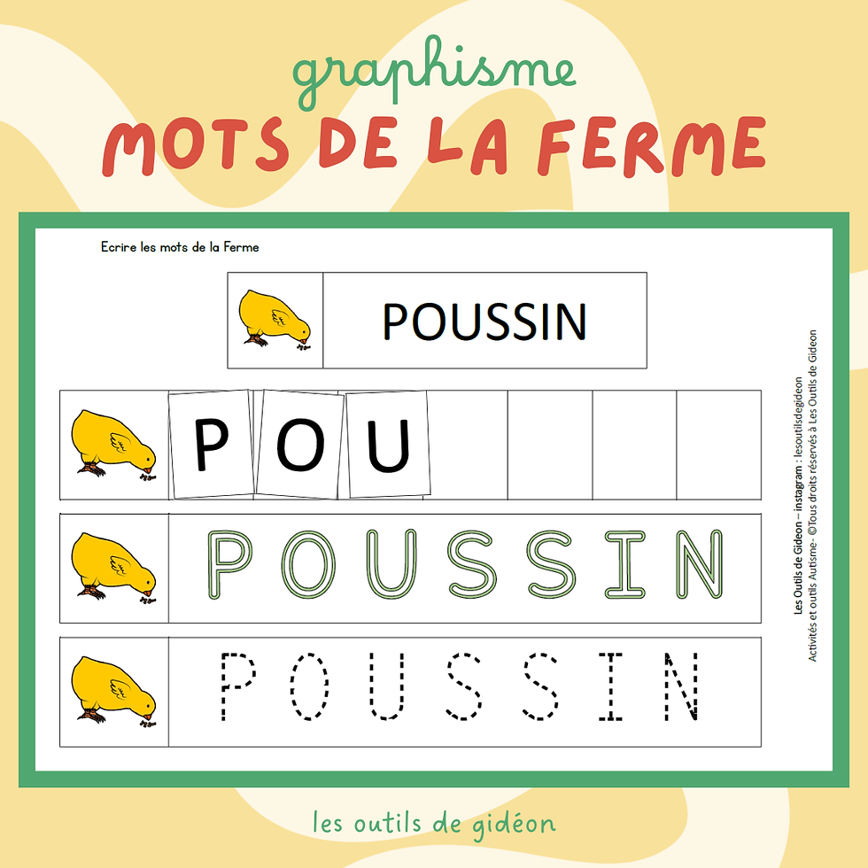 Miniature : Ecrire les mots de la ferme