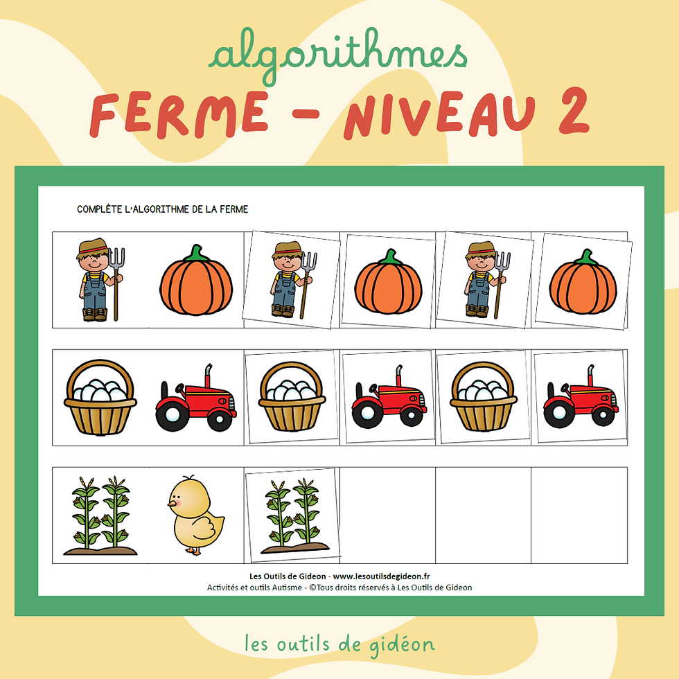 Miniature : Algorithmes de la Ferme - niveau 2