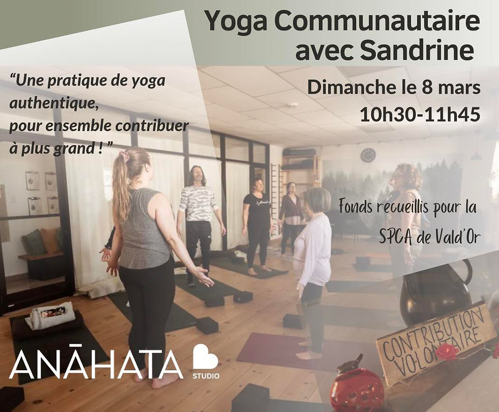 Yoga communautaire avec Sandrine