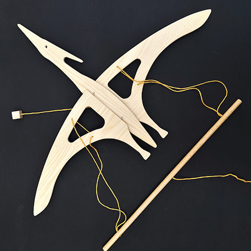 Miniature : PTERRODINO - mobile dinosaure - Bois de frêne