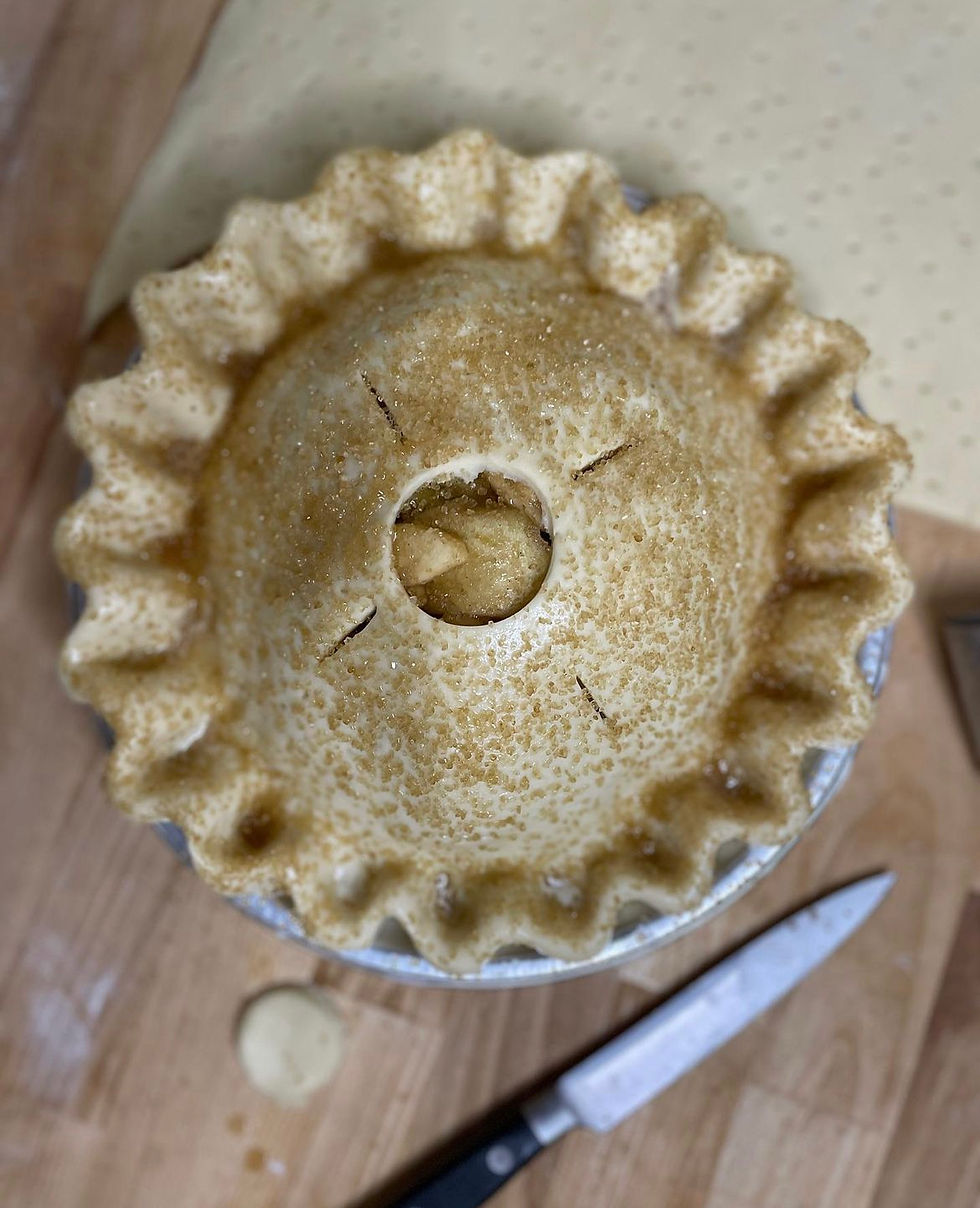 10" Double Crusted Caramel Apple Pie
