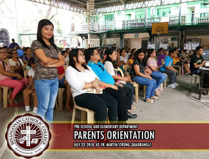 Pre-school & Elementary Department Parents Orientation Day July 23, 2018