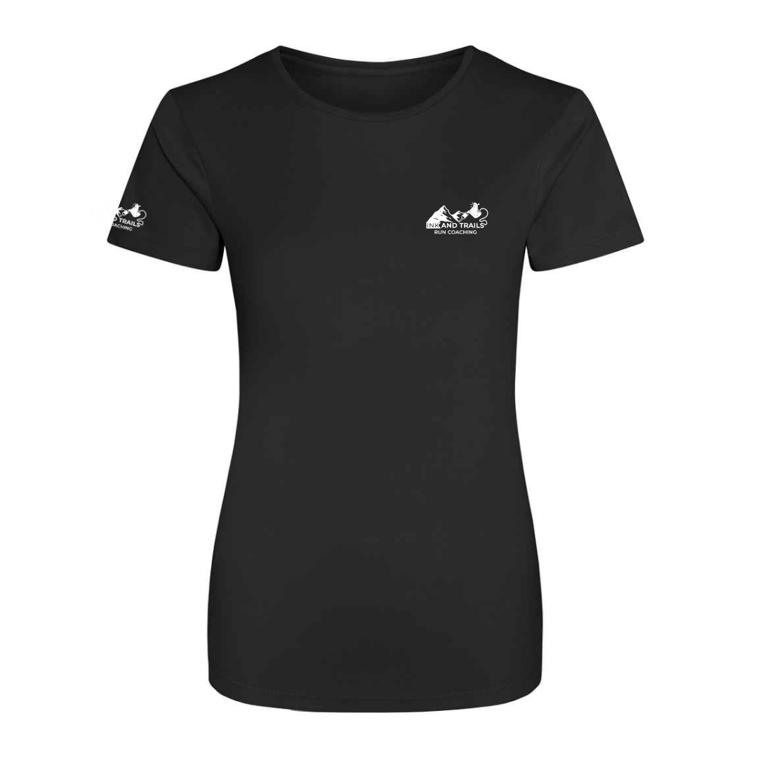 Ink and Trails Women's Tech Tee - Upper back print