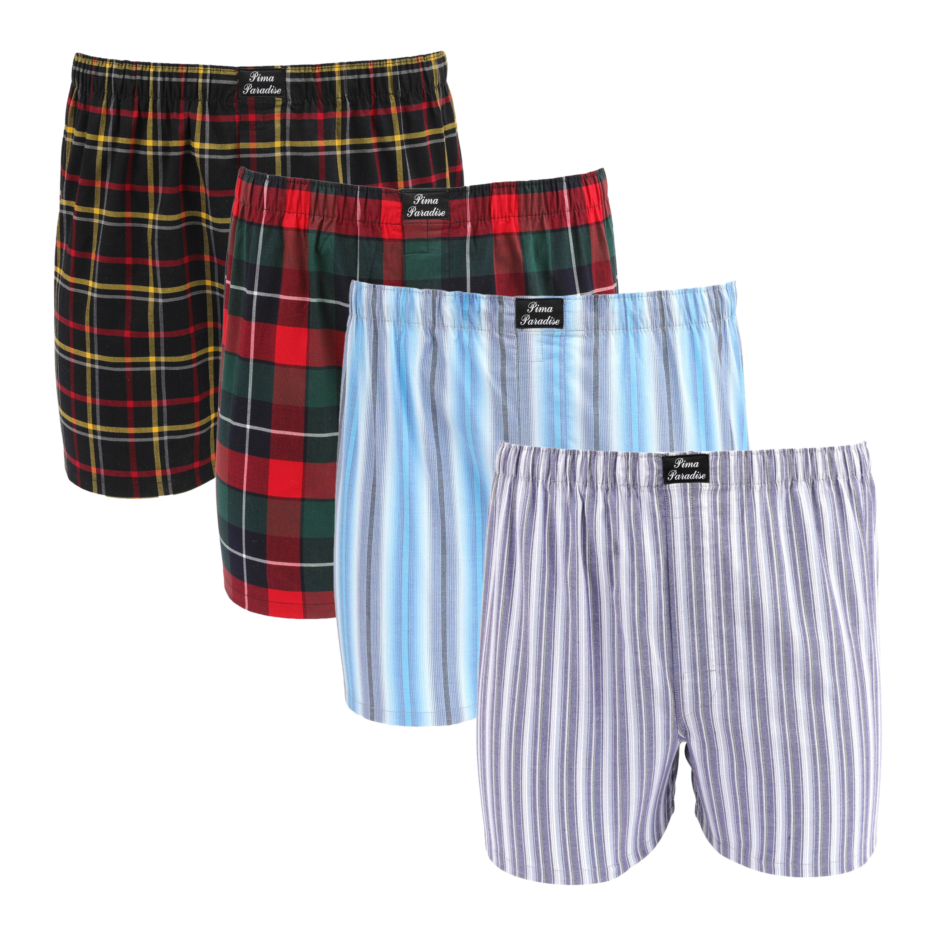 Men’s Woven Boxer Shorts 4-Pack -Signature Pattern