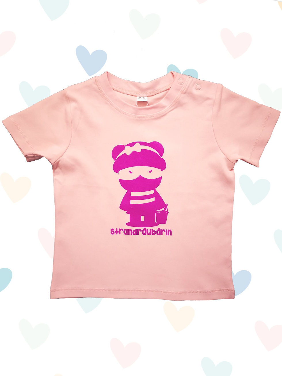 Miniaturbild: Baby T-Shirt "Strandräubärin"