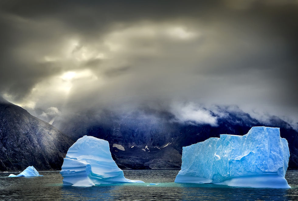 icebergs in arctic