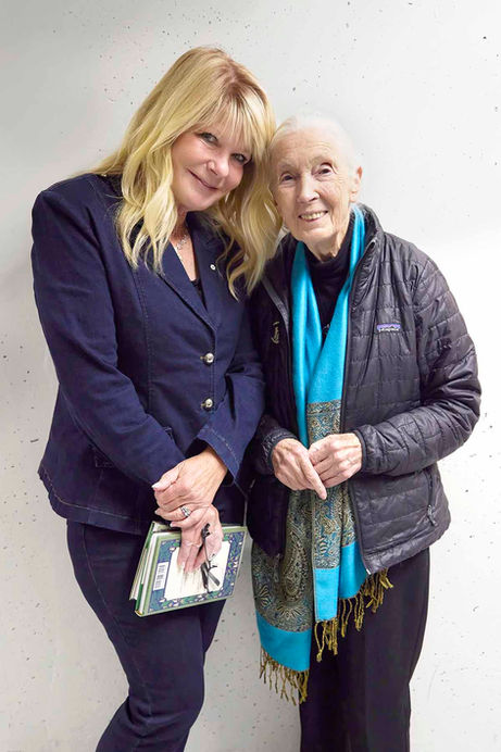 Dr. Jane Goodall in Ottawa weeks before her passing with Michelle Valberg