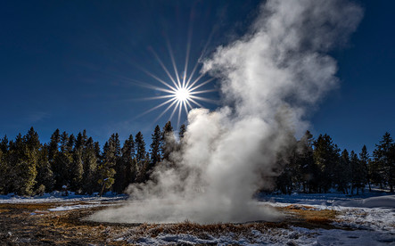 Yellowstone National Park geyser