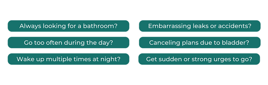 Bladder issues list