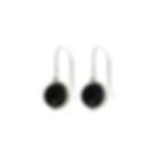 obsidian silver plated wire wrapped earrings