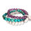 Thumbnail: bracelets for anxiety combining amethyst howlite and african turquoise