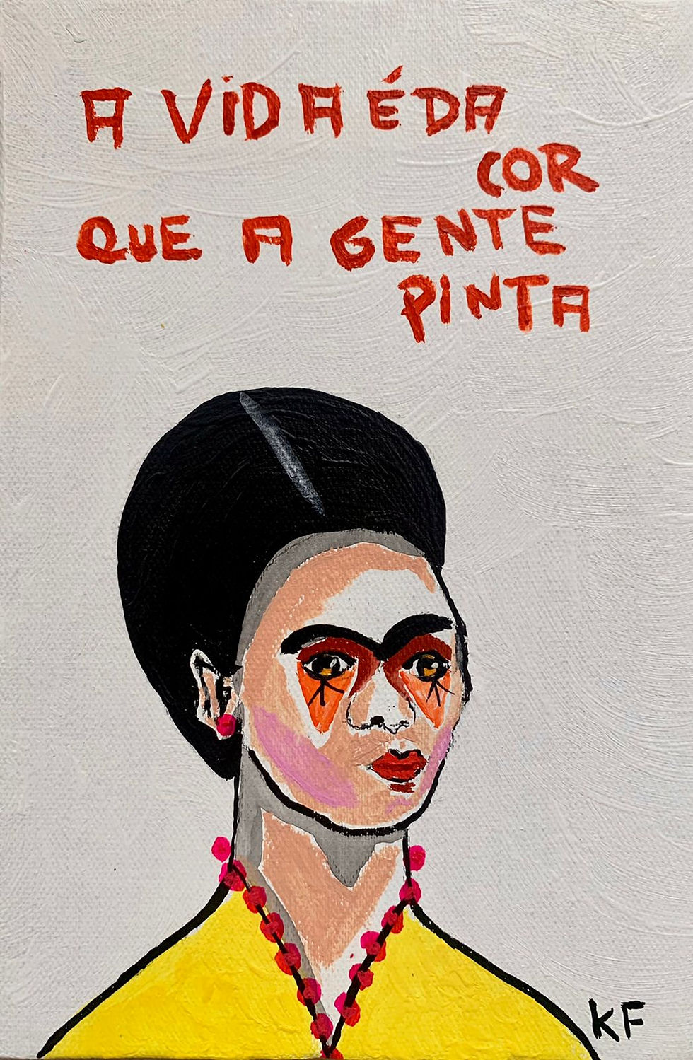 Mini Tela Frida Cor que a Gente Pinta - 15x10 cm