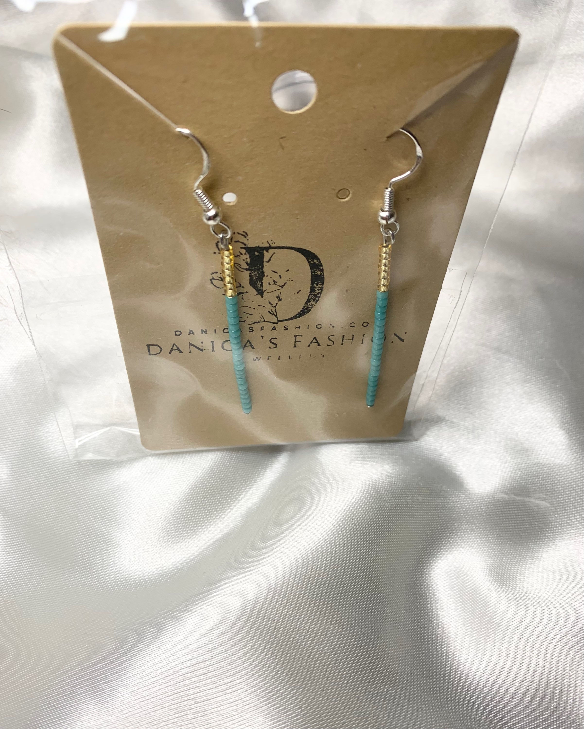 Beaded Head Pin Earrings 