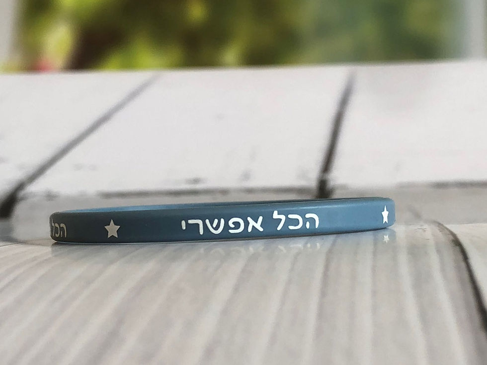תמונה ממוזערת: סט 5 צמידי השראה סיליקון גווני כחול לבן