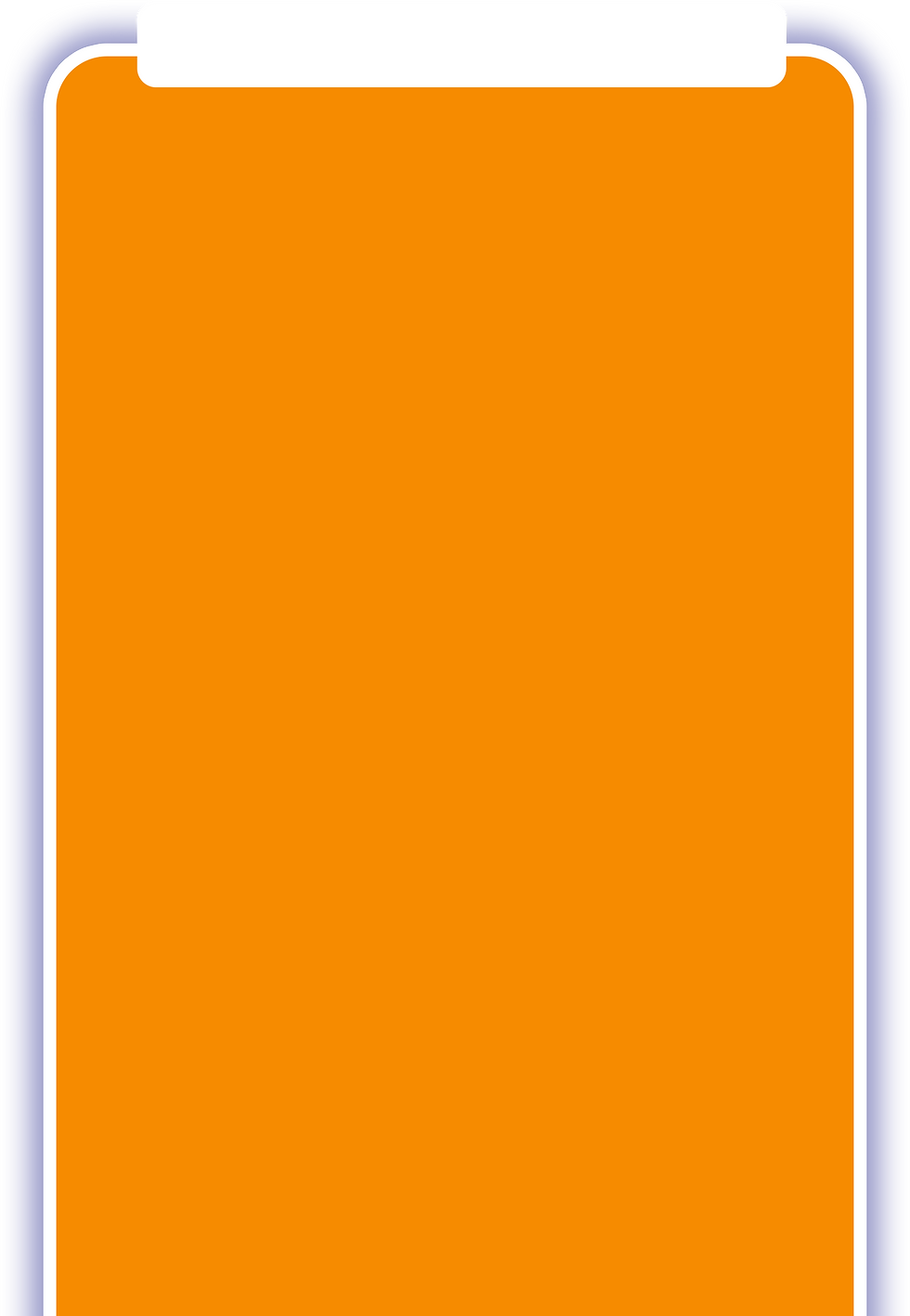 orange rectangle with drop shadow